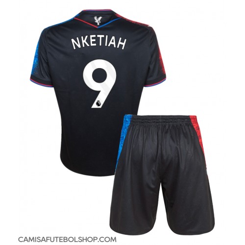 Camisa de time de futebol Crystal Palace Eddie Nketiah #9 Replicas 3º Equipamento Infantil 2024-25 Manga Curta (+ Calças curtas)